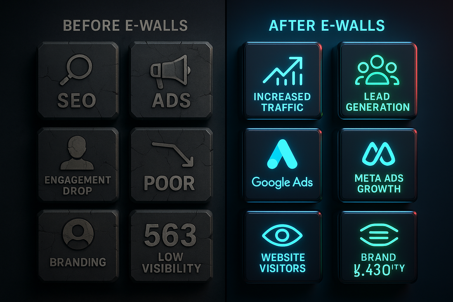 Organised growth dashboard visual